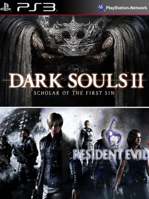 2 JUEGOS EN 1 DARK SOULS II: Scholar of the First Sin + RESIDENT EVIL 6 ps3