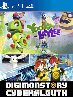 2 JUEGOS EN 1 YookaLaylee mas Digimon Story Cyber Sleuth PS4