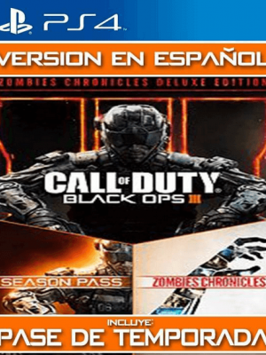 Call of Duty Black Ops III Gold Edition incluye DLC Awakening mas Pase de temporada en Español PS4