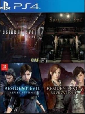 4 JUEGOS EN 1 RESIDENT EVIL 0 mas RESIDENT EVIL 1 mas RESIDENT EVIL REVELATIONS 1 mas RESIDENT EVIL REVELATIONS 2 PS4