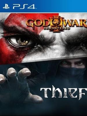 2 juegos en 1 God of War III Remasterizado mas Thief Ps4