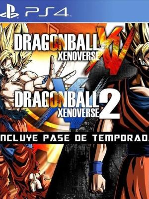 2 JUEGOS EN 1 DRAGON BALL XENOVERSE 1 mas DRAGON BALL XENOVERSE 2 Incluyen pase de temporada PS4