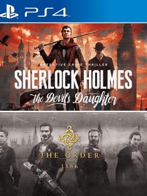 2 JUEGOS EN 1 SHERLOCK HOLMES THE DEVILS DAUGHTER mas THE ORDER 1886 PS4