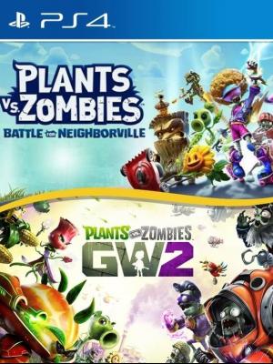 2 juegos en 1 Plants vs Zombies Battle for Neighborville Standard Edition mas Plants vs Zombies Garden Warfare 2 PS4